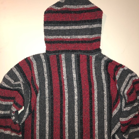 Baja Hoodie Brand Unknown Mens Size Large Red Grey Black - Picture 8 of 9